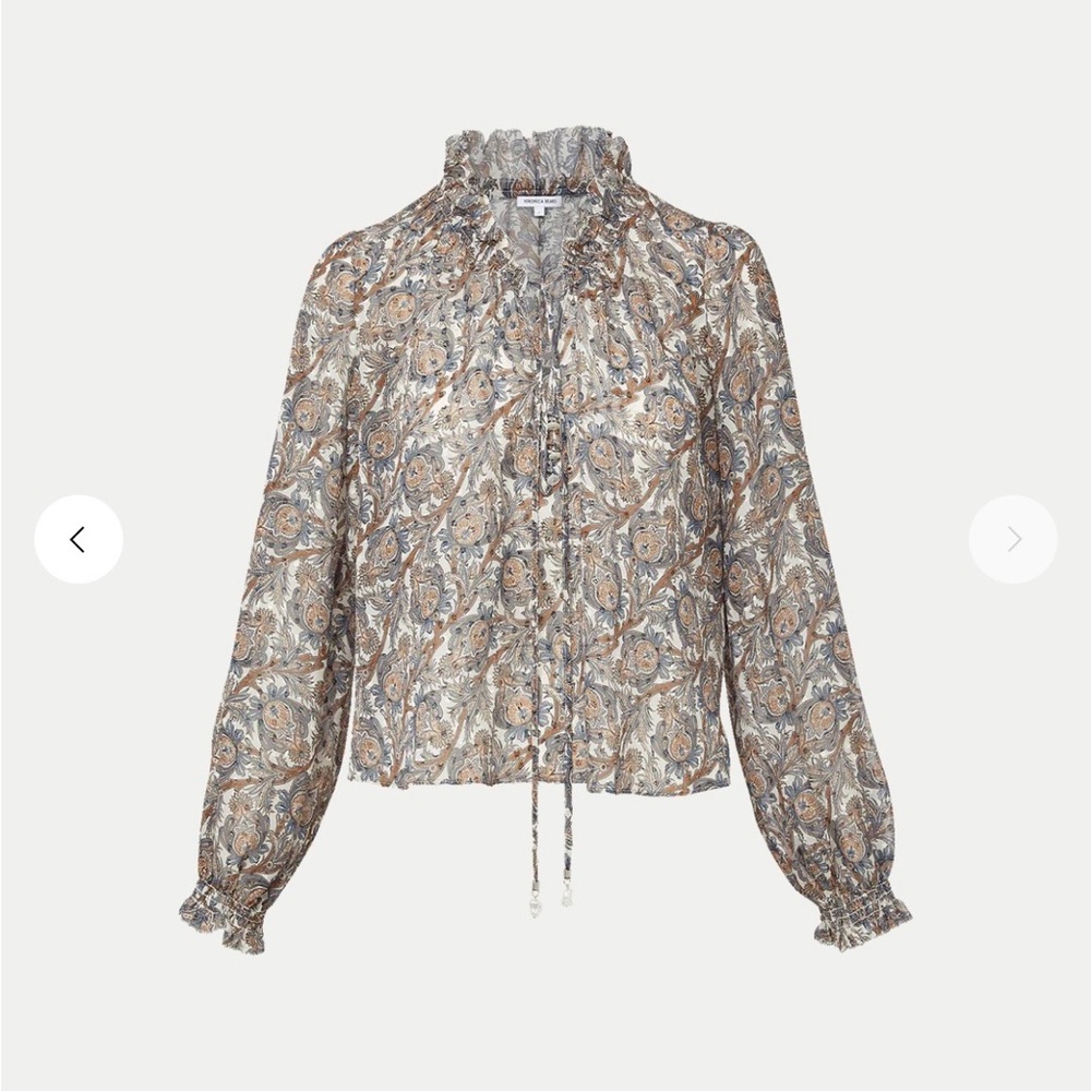 Veronica Beard Multicolor Paisley Blouse